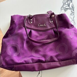 Coach multi compartment bag